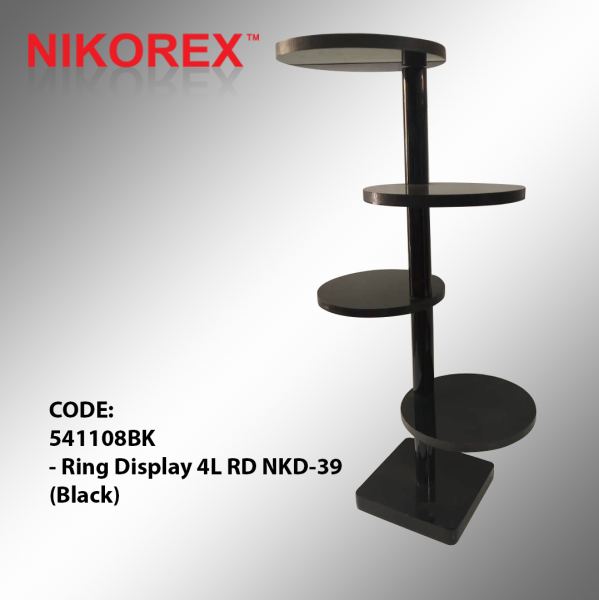 541108BK - Ring Display 4L RD NKD-39 (Black) Ring Display JEWELRY DISPLAYS Singapore Supplier, Supply, Manufacturer | Nikorex Display (S) Pte. Ltd.