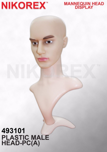 493101 C MALE PLASTIC HEAD (A) SKIN Head Mannequin MANNEQUINS Singapore Supplier, Supply, Manufacturer | Nikorex Display (S) Pte. Ltd.
