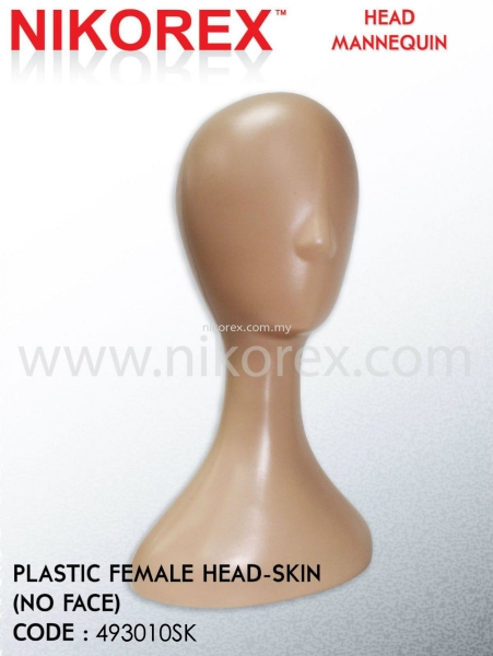 493010SK C FEMALE PLASTIC BALL HEAD (SKIN) Head Mannequin MANNEQUINS Singapore Supplier, Supply, Manufacturer | Nikorex Display (S) Pte. Ltd.