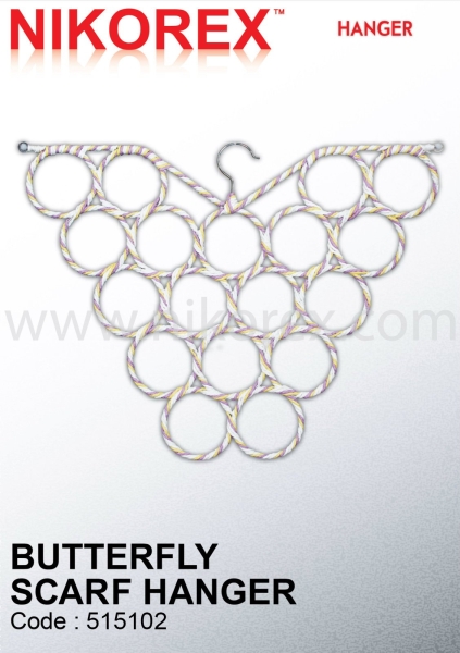 515102 - Scarf Hanger (Butterfly)  Scarf Hangers HANGERS Singapore Supplier, Supply, Manufacturer | Nikorex Display (S) Pte. Ltd.