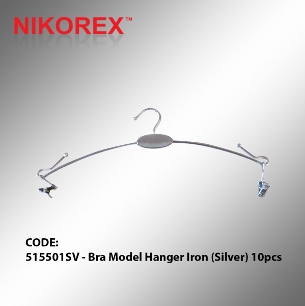 515501SV - Bra Hanger Iron (Silver) 10pcs Metal Hanger HANGERS Singapore Supplier, Supply, Manufacturer | Nikorex Display (S) Pte. Ltd.