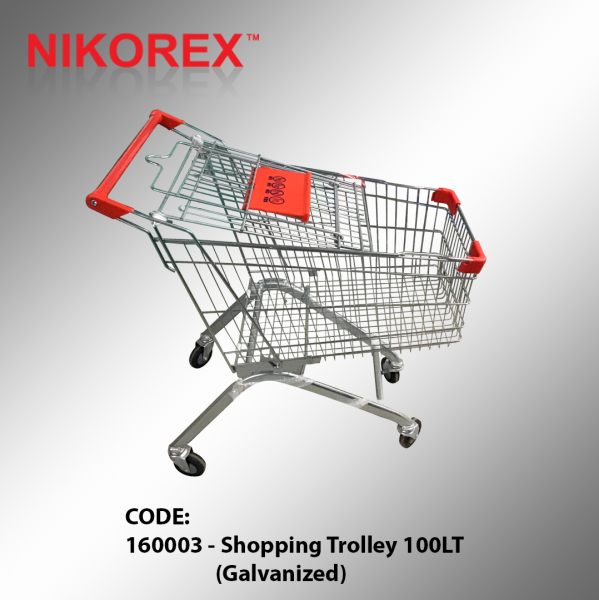 160003 - Shopping Trolley 100LT (Galvanized) SHOPPING TROLLEY SHOPPING TROLLEY & BASKETS Singapore Supplier, Supply, Manufacturer | Nikorex Display (S) Pte. Ltd.