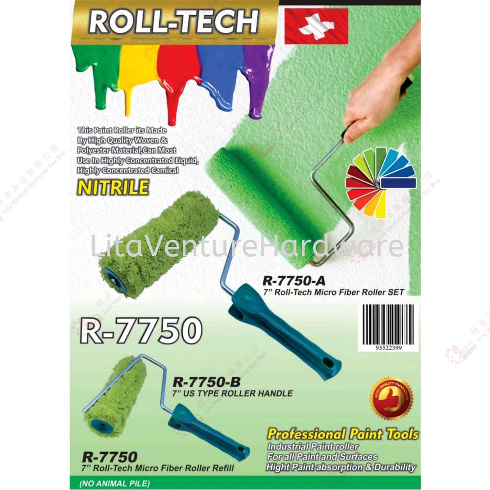 ROLL TECH BRAND MICRO FIBRE ROLLER REFILL - R7750 R7750A R7750B