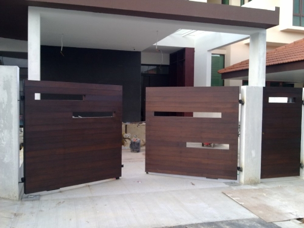 Main Gate Chengai Wood design Main Gate and Fencing Singapore Supplier, Supplies, Provider | Sweet Home Integration Pte Ltd