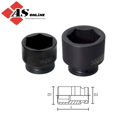 1" DR. Impact Socket (6PT) 24mm / Model: TZ50170024