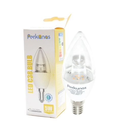 Perkunas LED Candle Bulb C38 5W E14