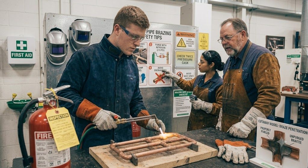 brazing safety PPE HVAC technicians