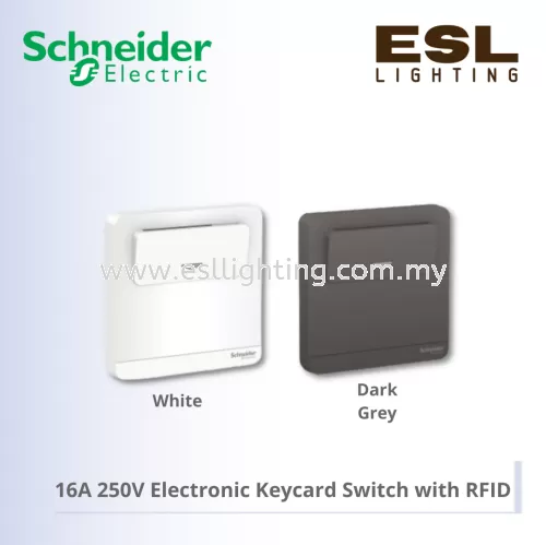 SCHNEIDER AvatarOn 16A 250V Electronic Keycard Switch with RFID - E8331EKTID_WE_G11 E8331EKTID_DG