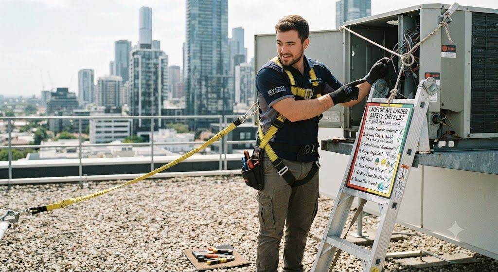 HVAC maintenance PPE checklist for height work