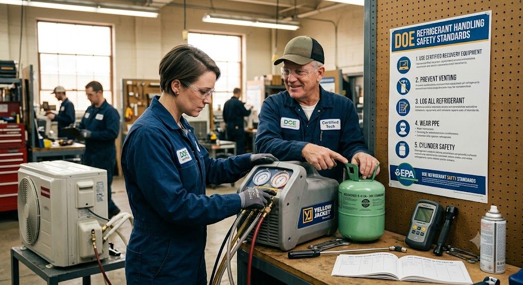 DOE refrigerant handling safety standards