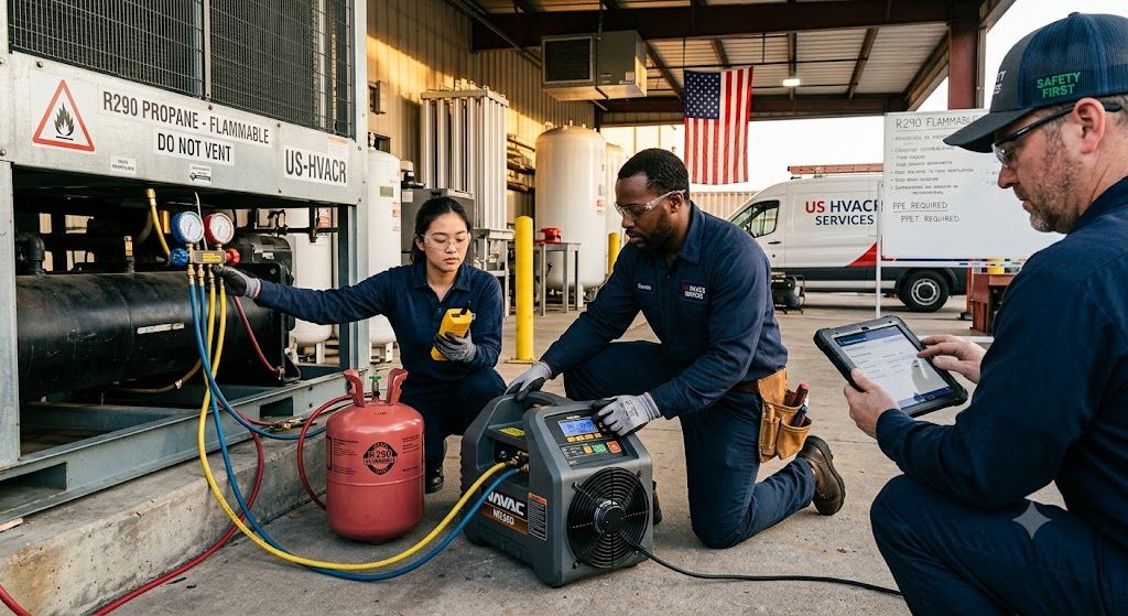 R290 refrigerant industrial recovery US