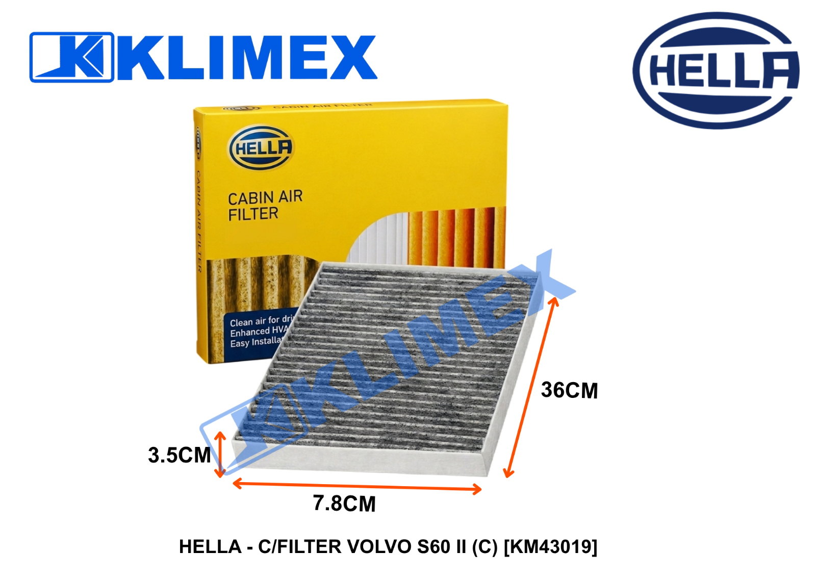 HELLA - C_FILTER VOLVO S60 II (C) [KM43019]