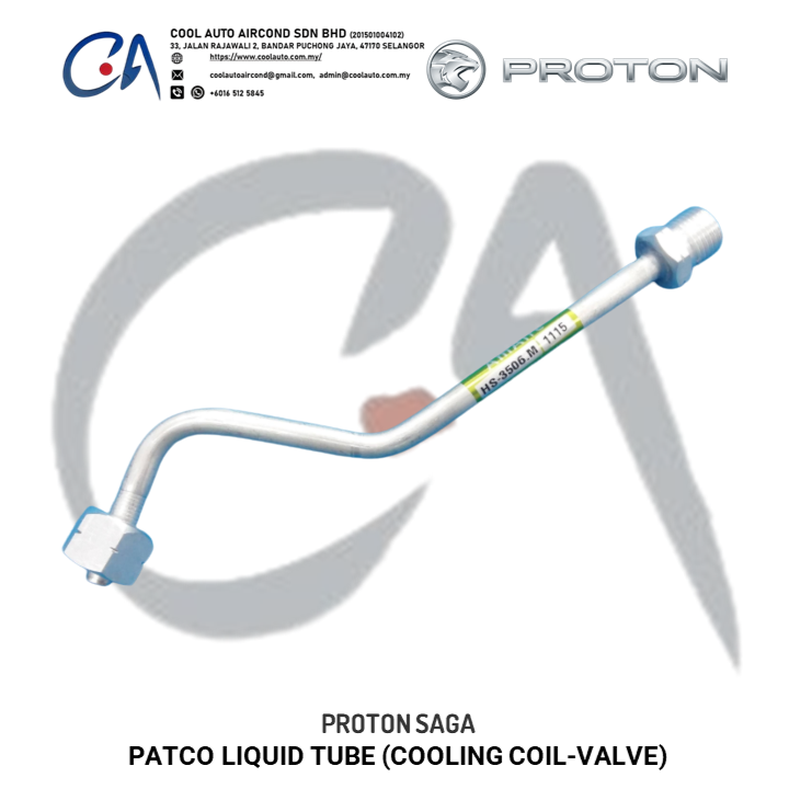 PROTON SAGA PATCO LIQUID TUBE (COOLING COIL-VALVE)