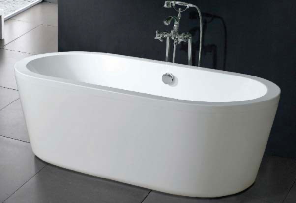 VK-A102 Acrylic Bathtub 1700x800x600mm | Modern Freestanding Bath Tub | Durable Acrylic Fibre Bathroom Tub (No Shower Mixer)