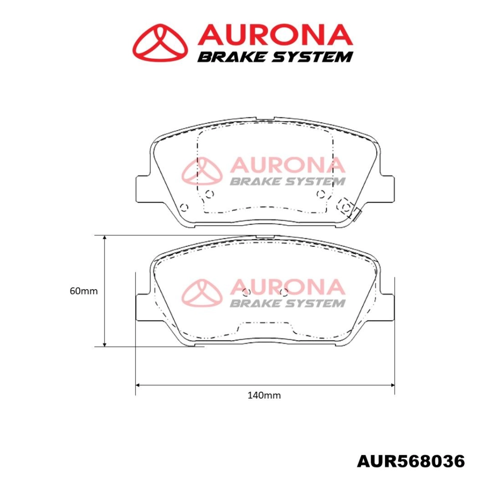 Aurona Brake Pad AUR568036 Front i30 Veloster Optima