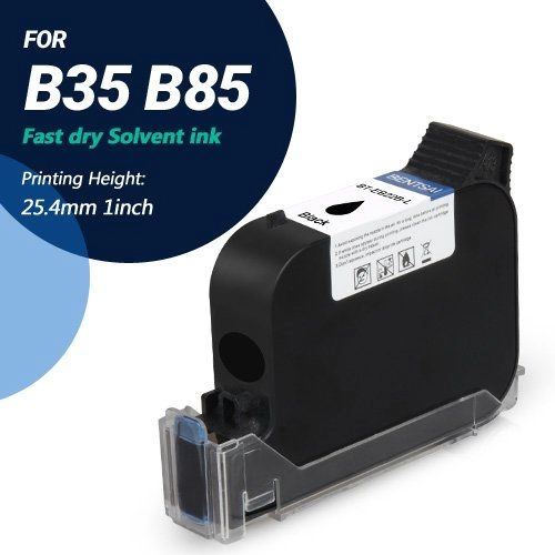 BENTSAI EB22B-L (Hitam) Inkjet Katrij Dakwat Cepat Kering - untuk B85 B35 Handheld Printer - 1 Pek