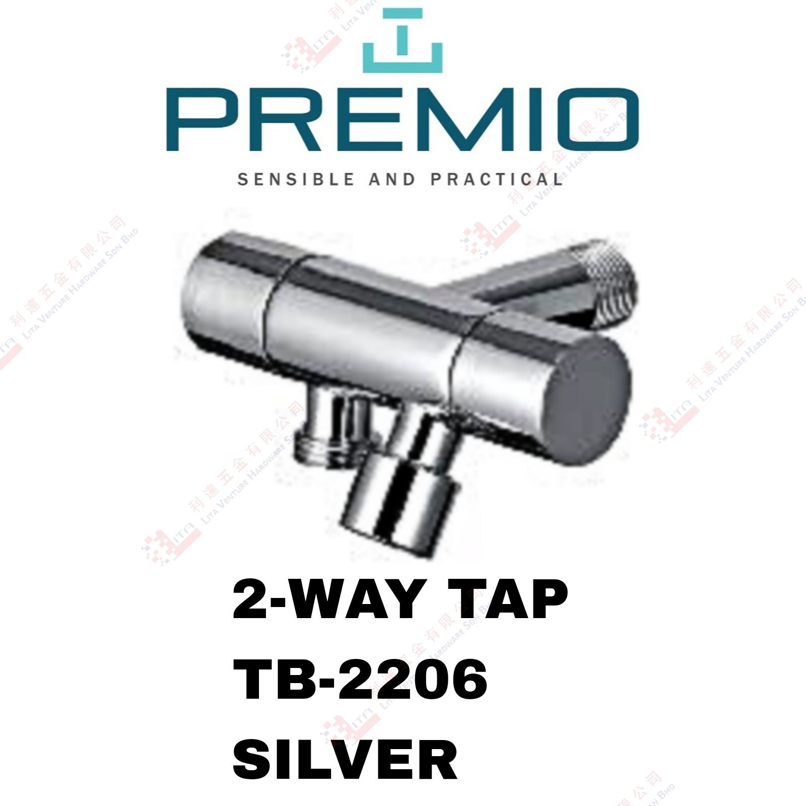 PREMIO BRAND 2WAY TAP SILVER - TB2206