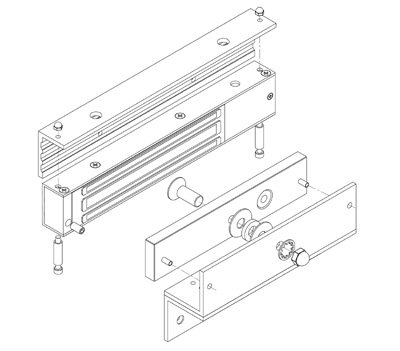 EBELCO Door Bracket ( EM600-ZL Bracket ) Door Access Accessories Door Access System Kuala Lumpur (KL), Selangor, Malaysia, Cheras Supplier, Supply, Supplies, Installation | Define Engineering Sdn Bhd