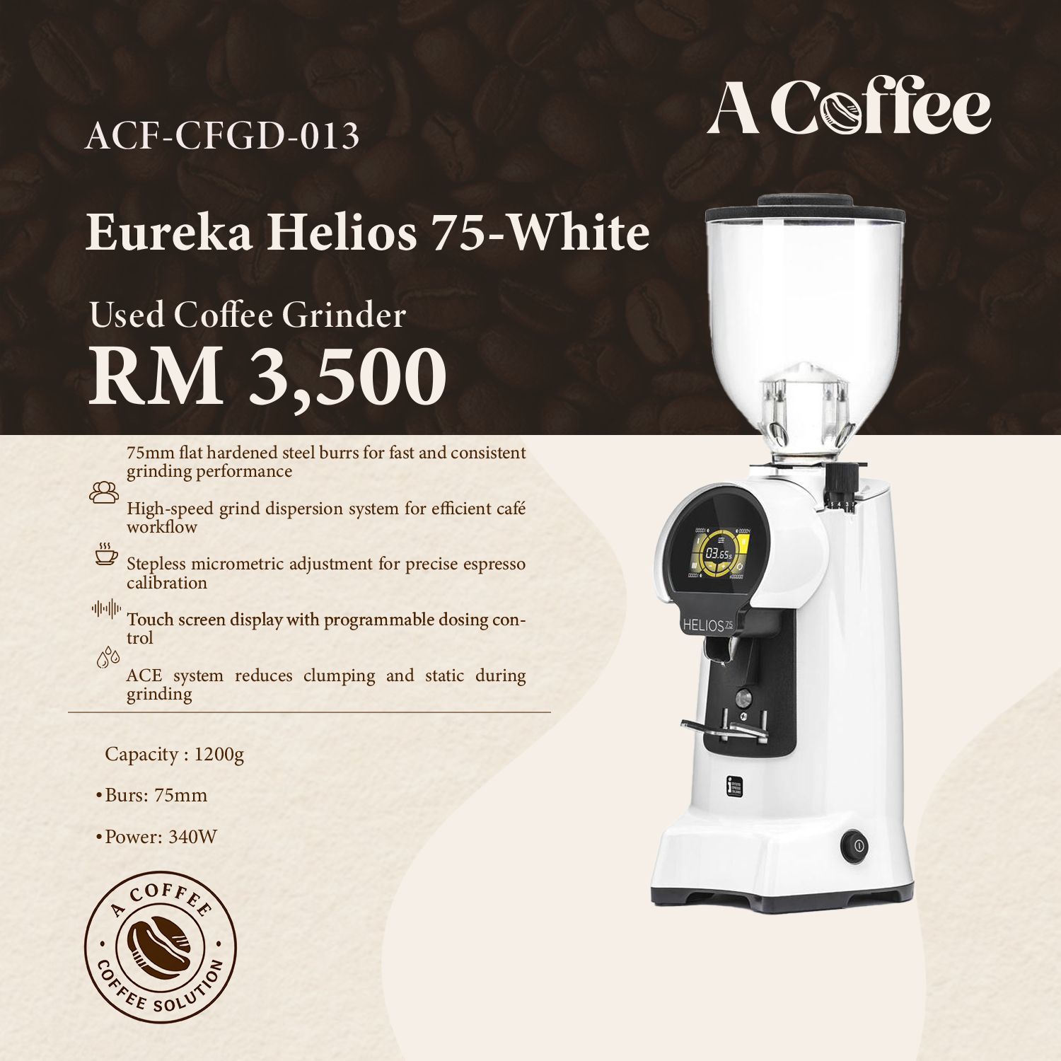 Eureka Helios 75 White 013