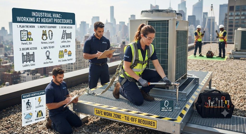industrial HVAC working at height procedures