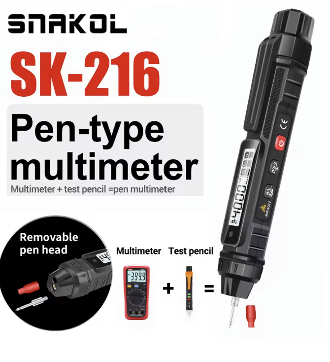SNAKOL  4000 Smart Digital Multimeter Non-contact Counting High Precision Voltage Detector Automatic Voltage Detector