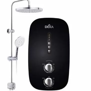 Deka Pro 80 Black Pro Series Water Heater c/w DC Pump & Rain Shower (Matt Black)
