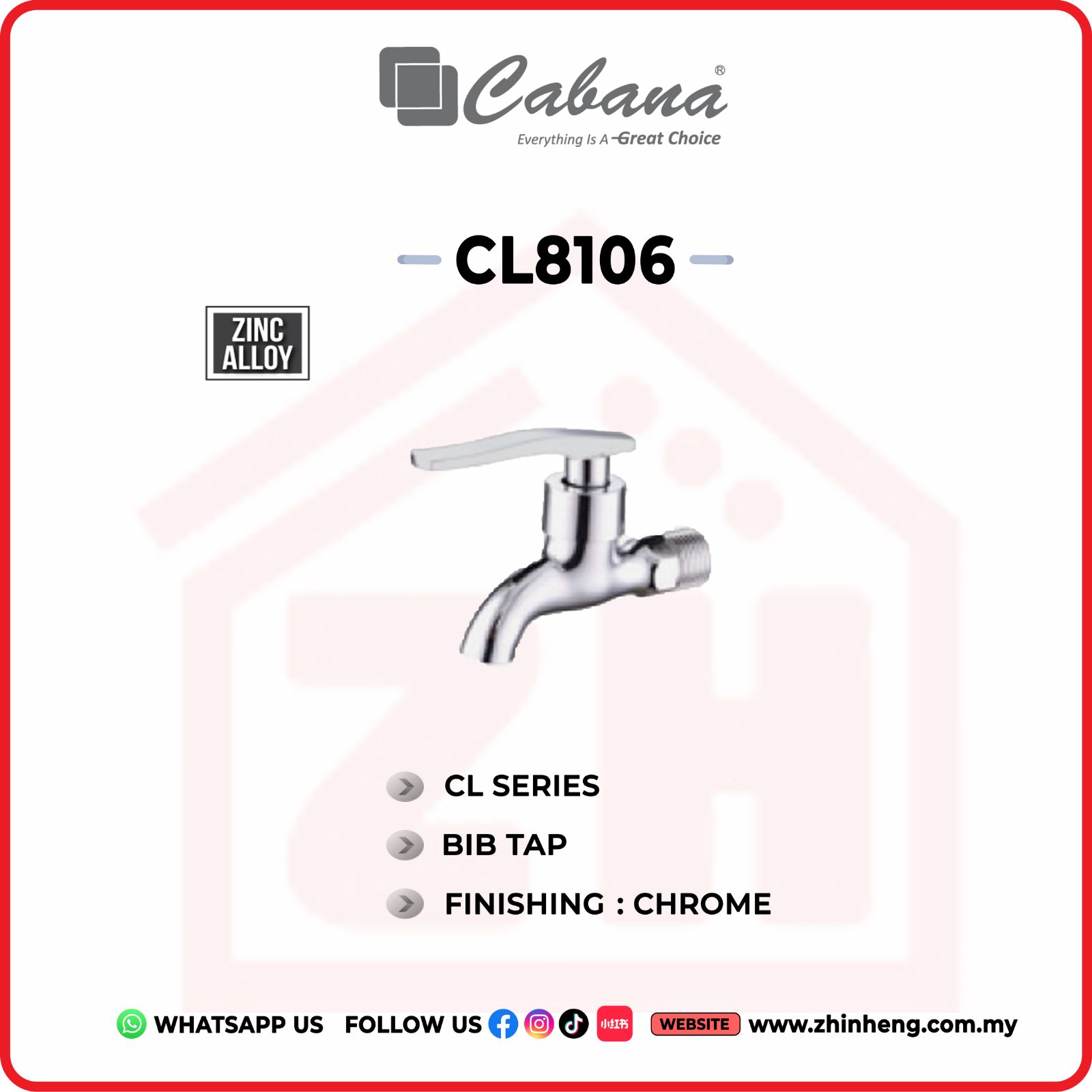 CABANA BIB TAP  CL8106