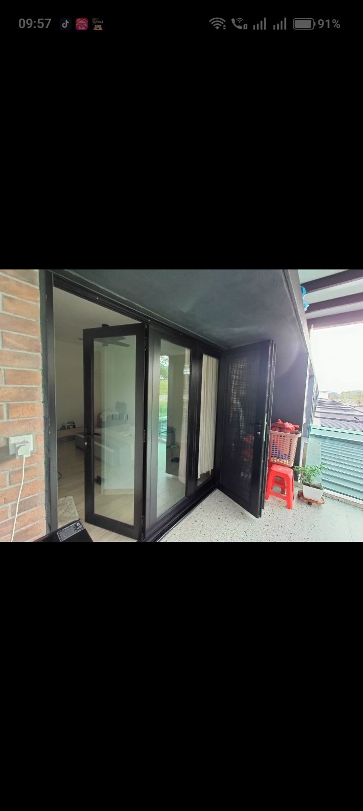 Security Mesh Folding Door System
