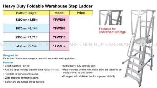 Heavy Duty Foldable Warehouse Step Ladder