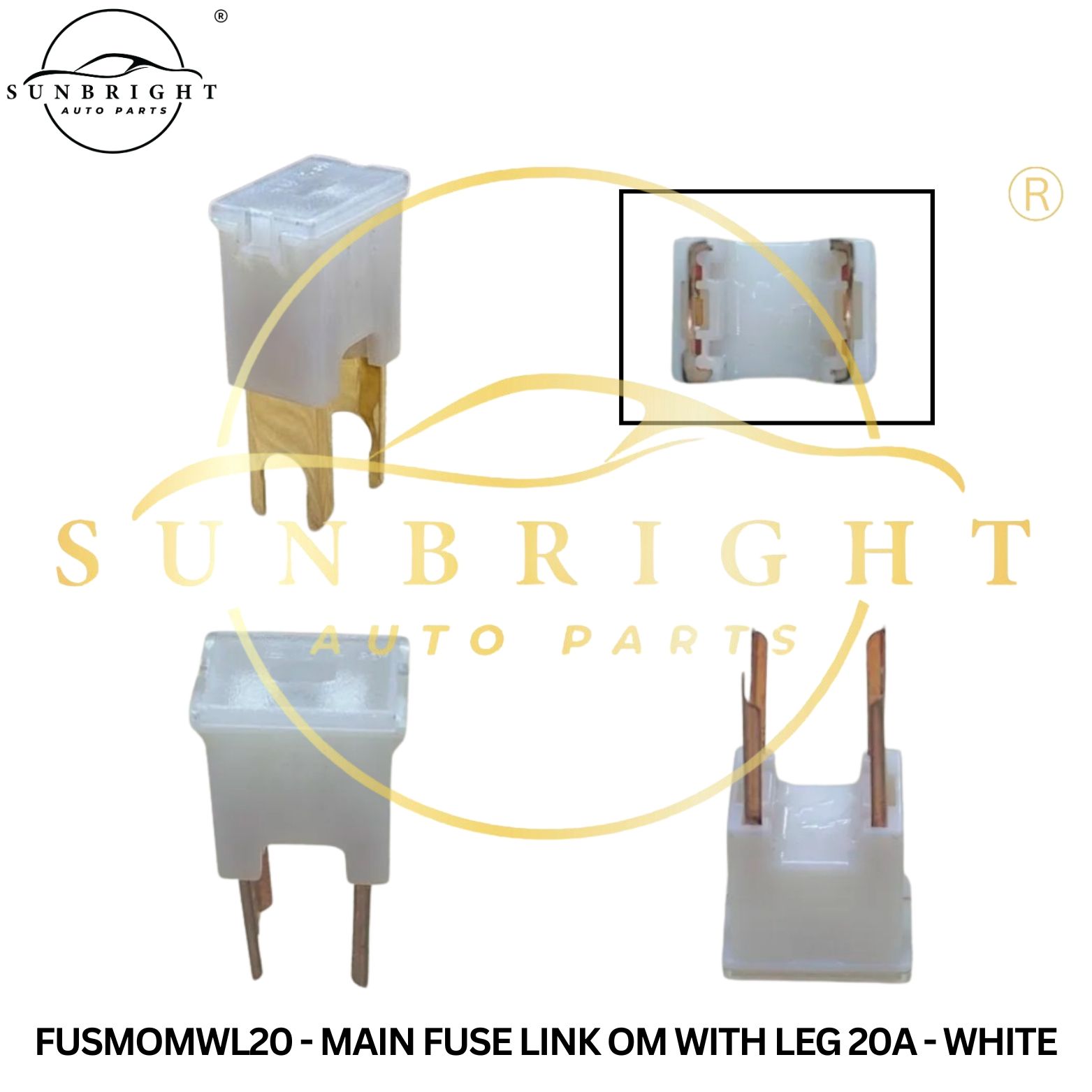 FUSMOMWL20 - MAIN FUSE LINK OM WITH LEG 20A - WHITE