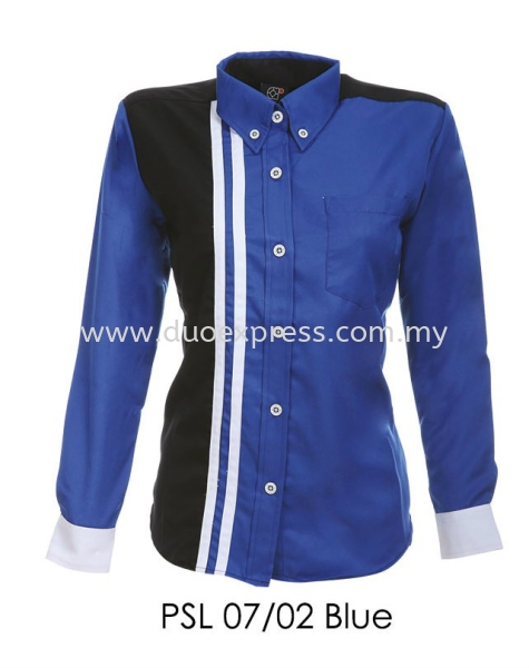 PSL 07 02 Blue Ladies Corporate Shirt Baju F1 Korporat Ladies Ready Made Baju Uniform Ready Made Promosi Malaysia, Selangor, Kuala Lumpur (KL), Petaling Jaya (PJ) Supplier, Suppliers, Supply, Supplies | Duo Express