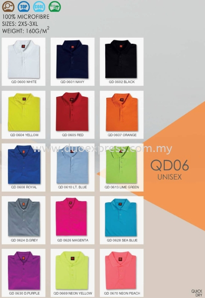 Polo T Shirt MicroFibre- Ready Made QD-06 Baju Polo T MicroFibre- Ready Made Baju Uniform Ready Made Promosi Malaysia, Selangor, Kuala Lumpur (KL), Petaling Jaya (PJ) Supplier, Suppliers, Supply, Supplies | Duo Express