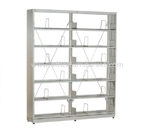 STEEL LIBRARY SHELVING DOUBLE SIDED -  Library Shelving Kota Damansara | Library Shelving Kwasa Damansara | Library Shelving Ulu Kelang
