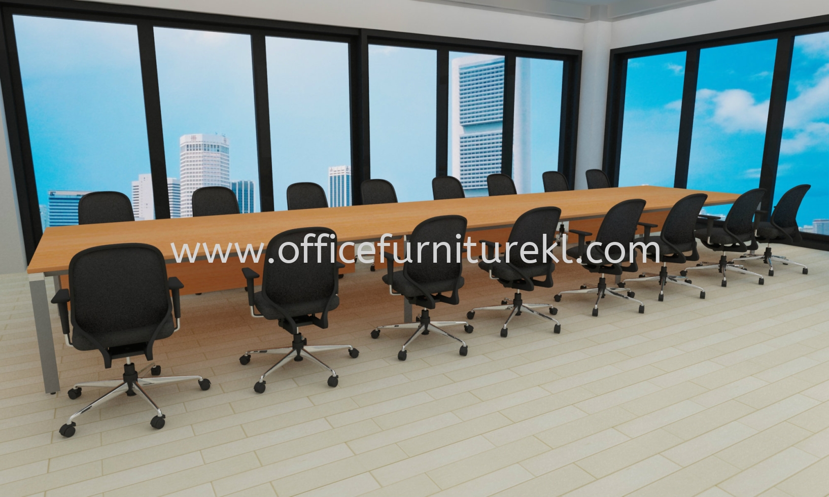 CUSTOMISED CONFERENCE OFFICE TABLE 4- meeting table tropicana | meeting table mutiara tropicana | meeting table batu caves