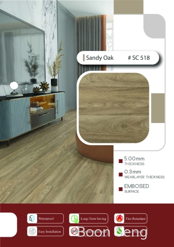 SPC Stone Polymer Sandy Oak #SC 518 (5mm)