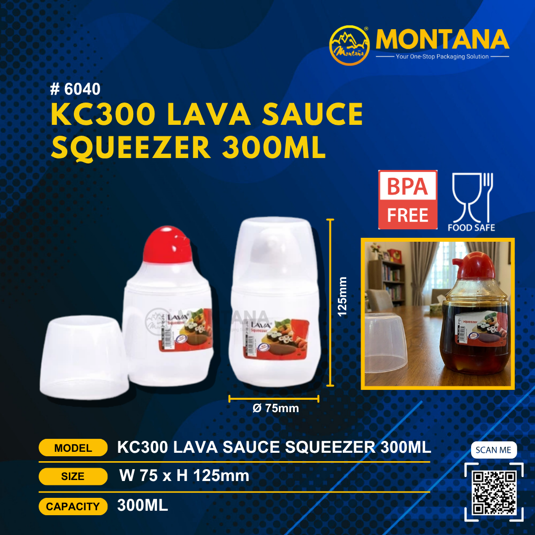 (6040) KC300 LAVA SAUCE SQUEEZER 300ML