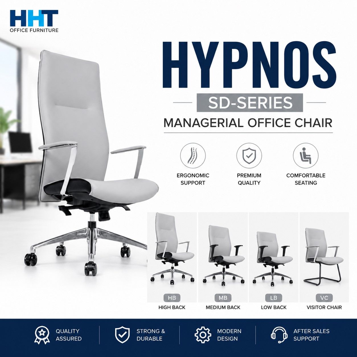 Hypnos SD-Series Manager Office Chair (HB | MB | LB | VC)