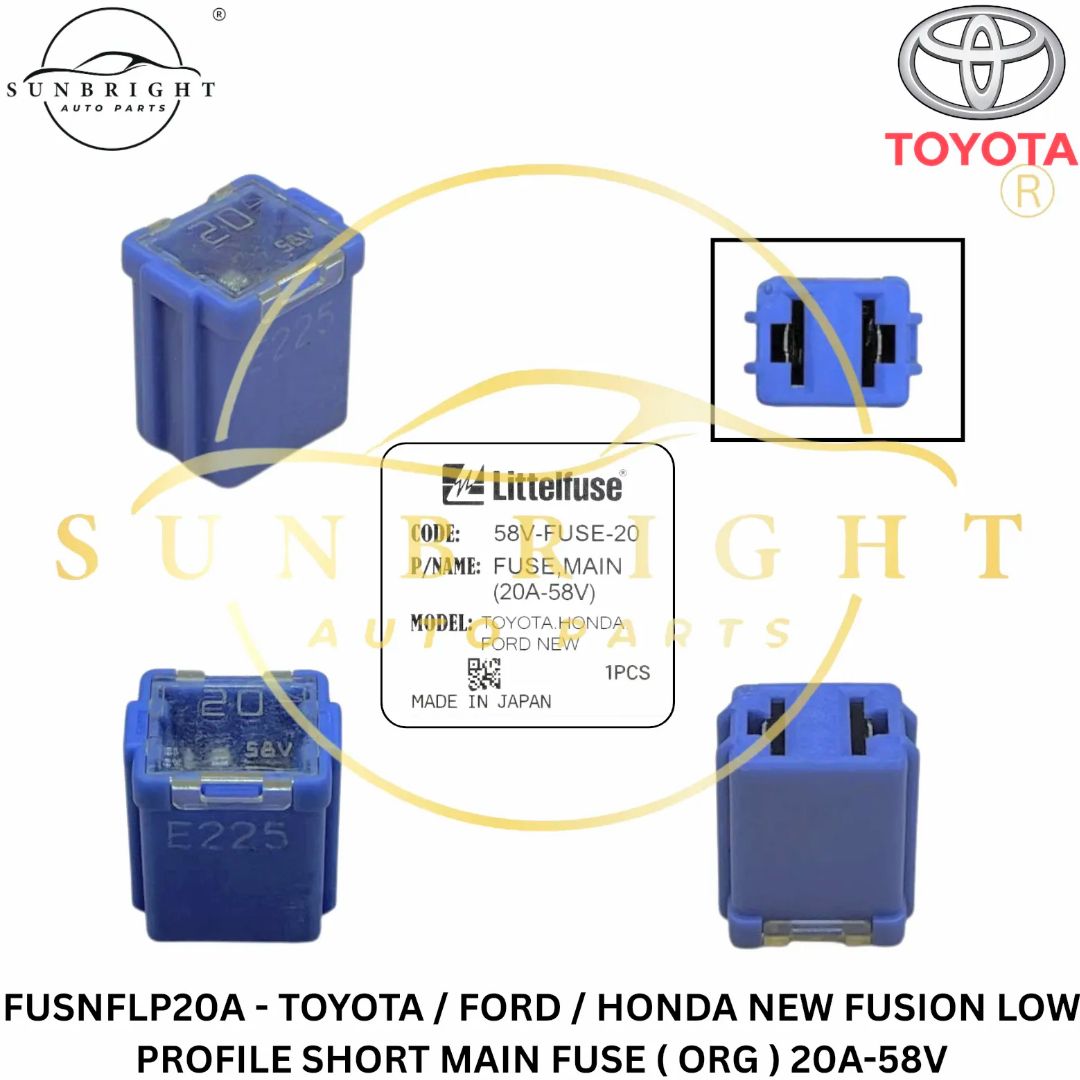 FUSNFLP20A - TOYOTA / FORD / HONDA NEW FUSION LOW PROFILE SHORT MAIN FUSE ( ORG ) 20A-58V