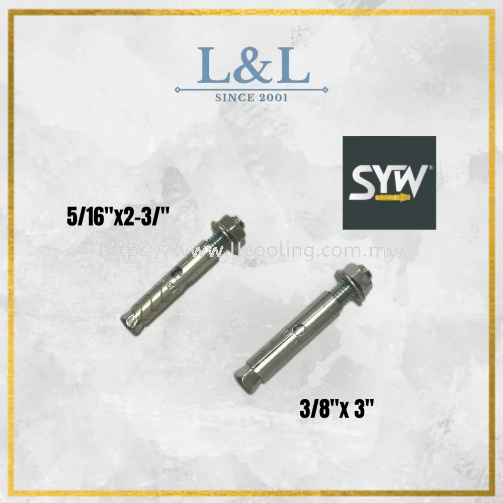 SYW Sleeve Anchors / Wall Plug Besi / Bracket Wall Plug - 5/16 ( 10mm ) 3/8 (12mm )