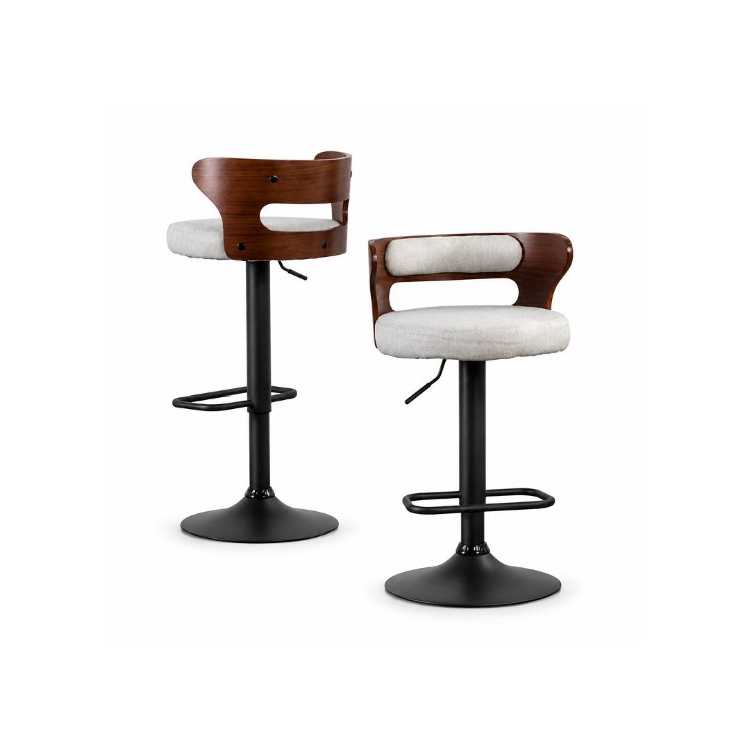 Fabric Bar Chair C/W Adjustable Metal Leg
