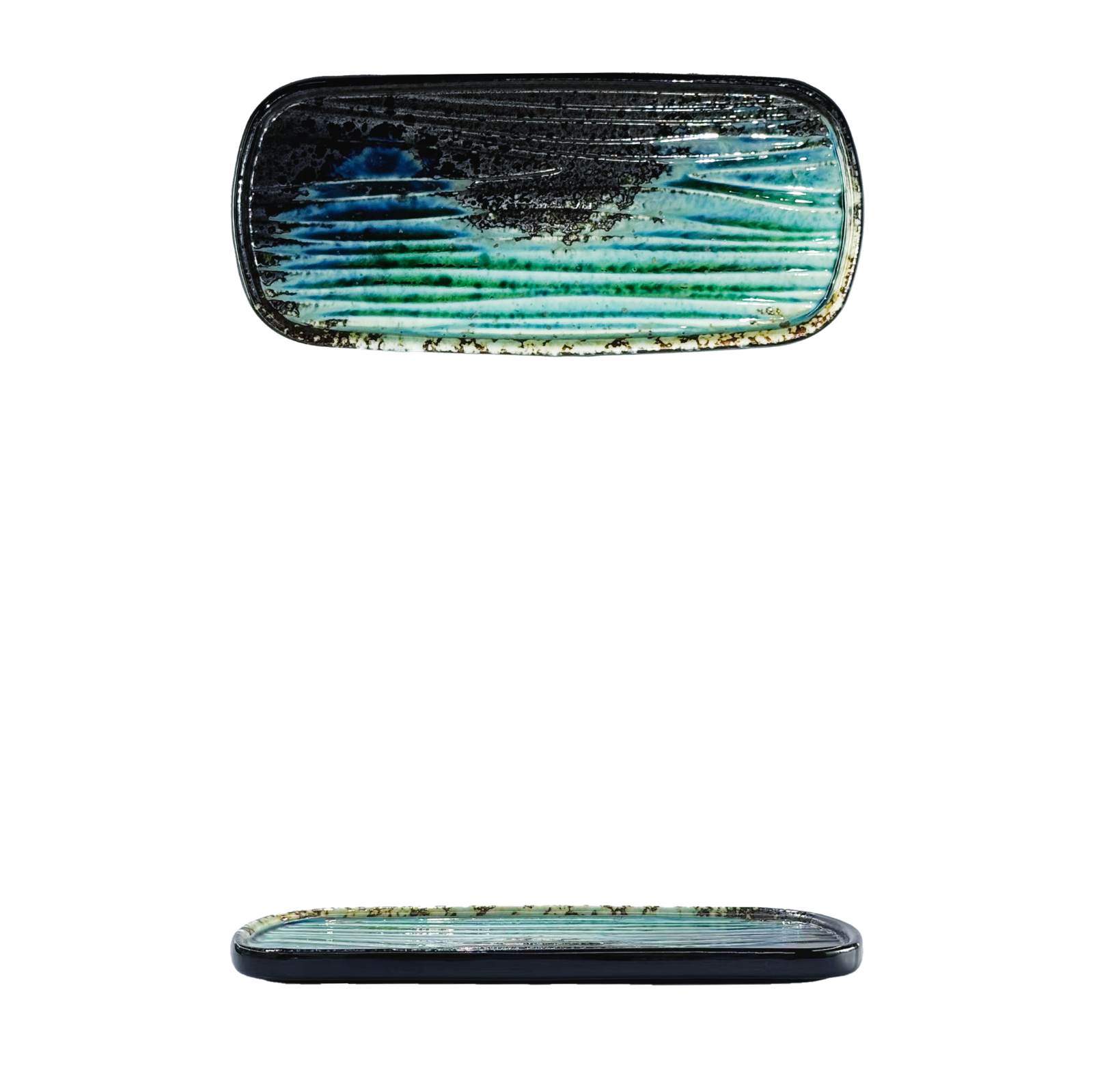 ZYF-WCS-11 Rectangular Wood Grain Dish 五彩石 11 长方木纹盘