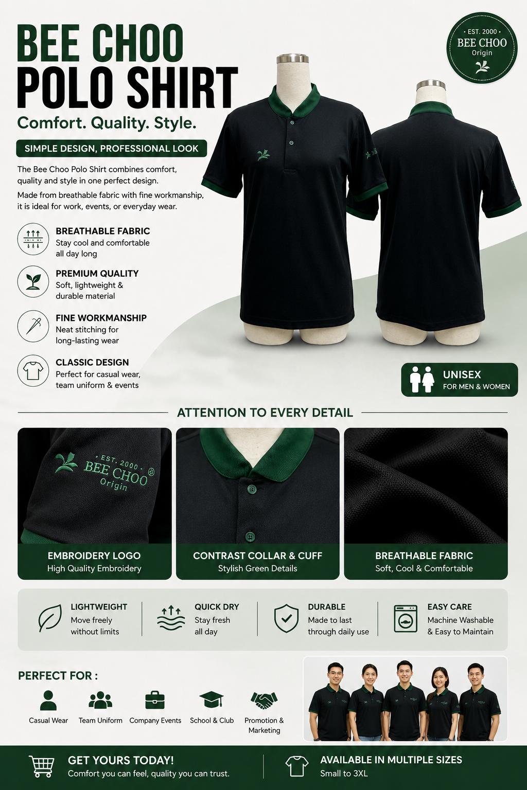 Professional Corporate Polo Uniform
