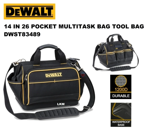 [LOCAL] Dewalt DWST83489 14in 26 Pocket Multitask Bag Tool Bag Hand Tool Bag multi-compartment tool bag Storage Bag