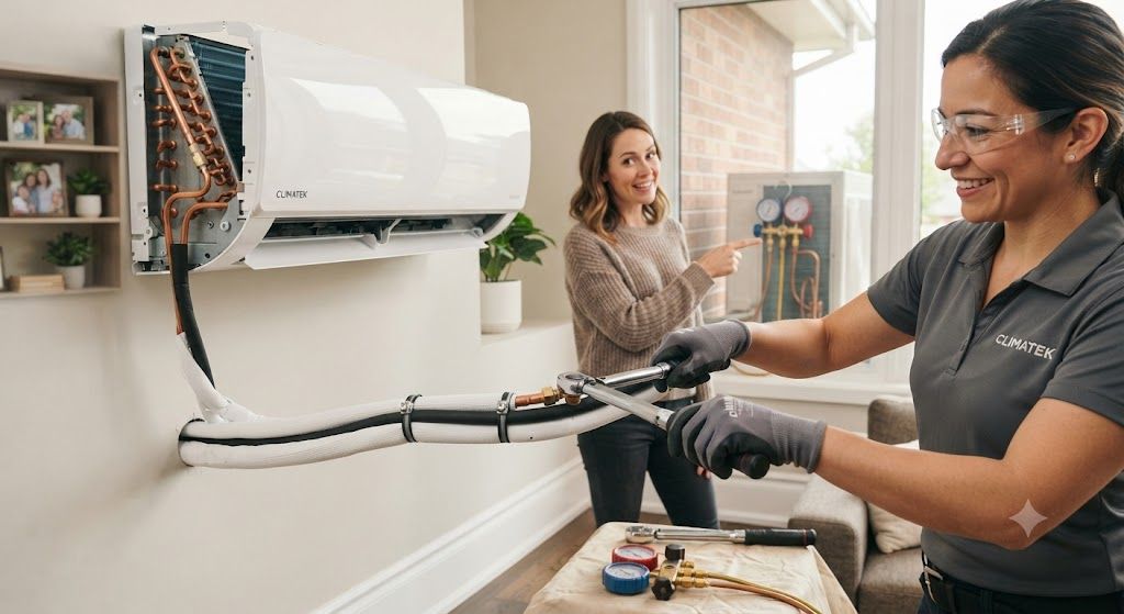 Split air conditioner refrigerant piping
