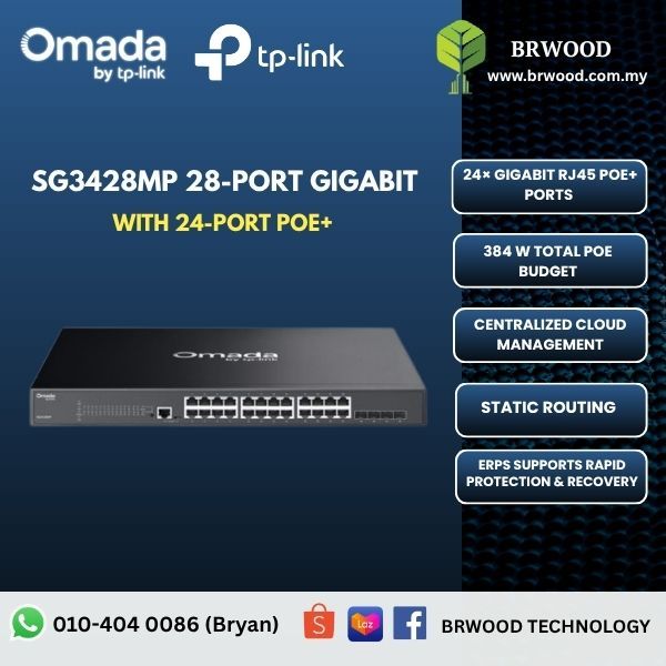 OMADA TP-LINK SG3428MP: Omada Access 28-Port Gigabit Switch with 24-Port PoE+