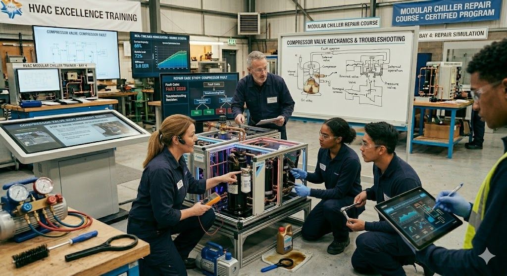 Modular chiller repair training