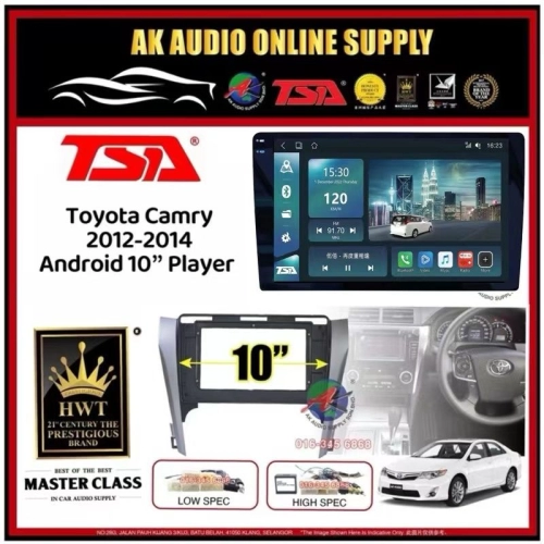 🆕1K Screen 2+32GB 4G 8-CORE🆕TSA Toyota Camry 2012 - 2014 Android 10'' inch CarPlay/DSP/BLU-RAY Car Player