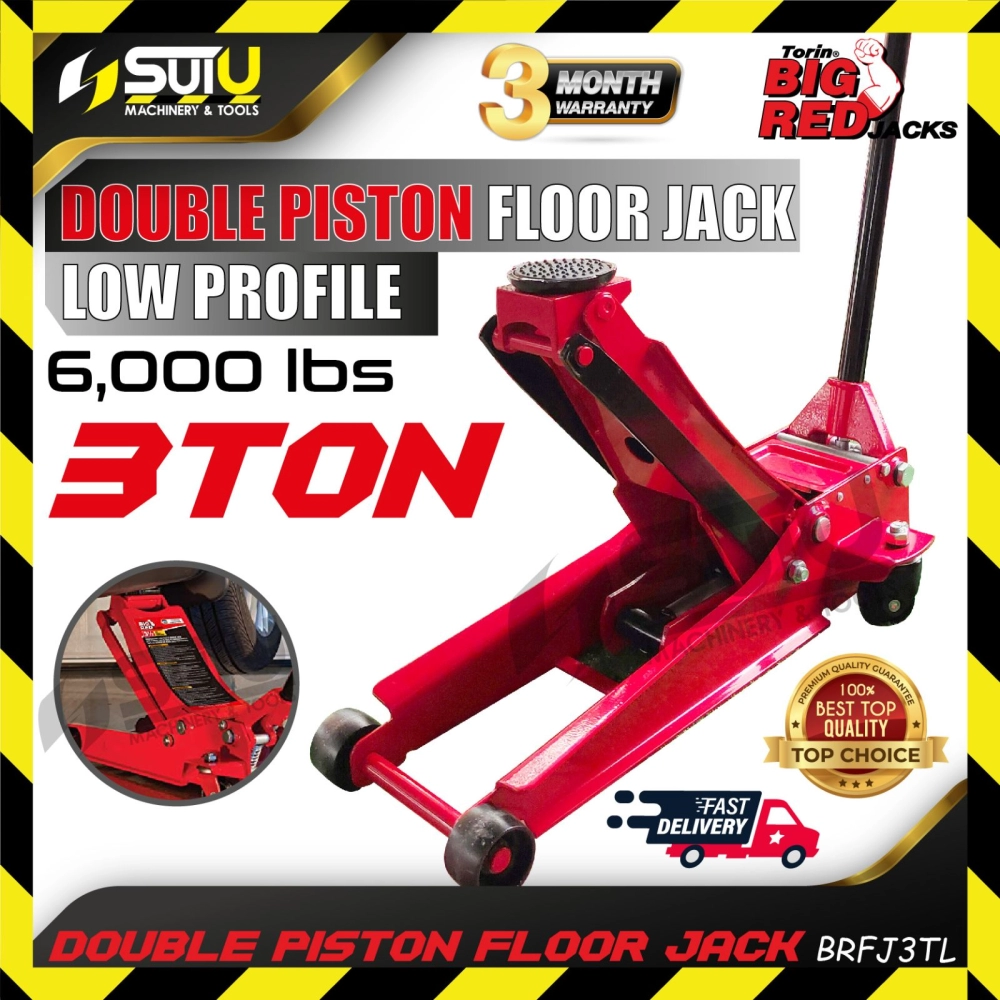 BIGRED BRFJ3TL 3TON / 3 Ton Double Piston Low Profile Floor Jack