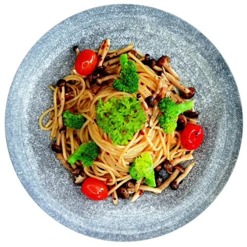 Vege & Mushroom Aglio Olio