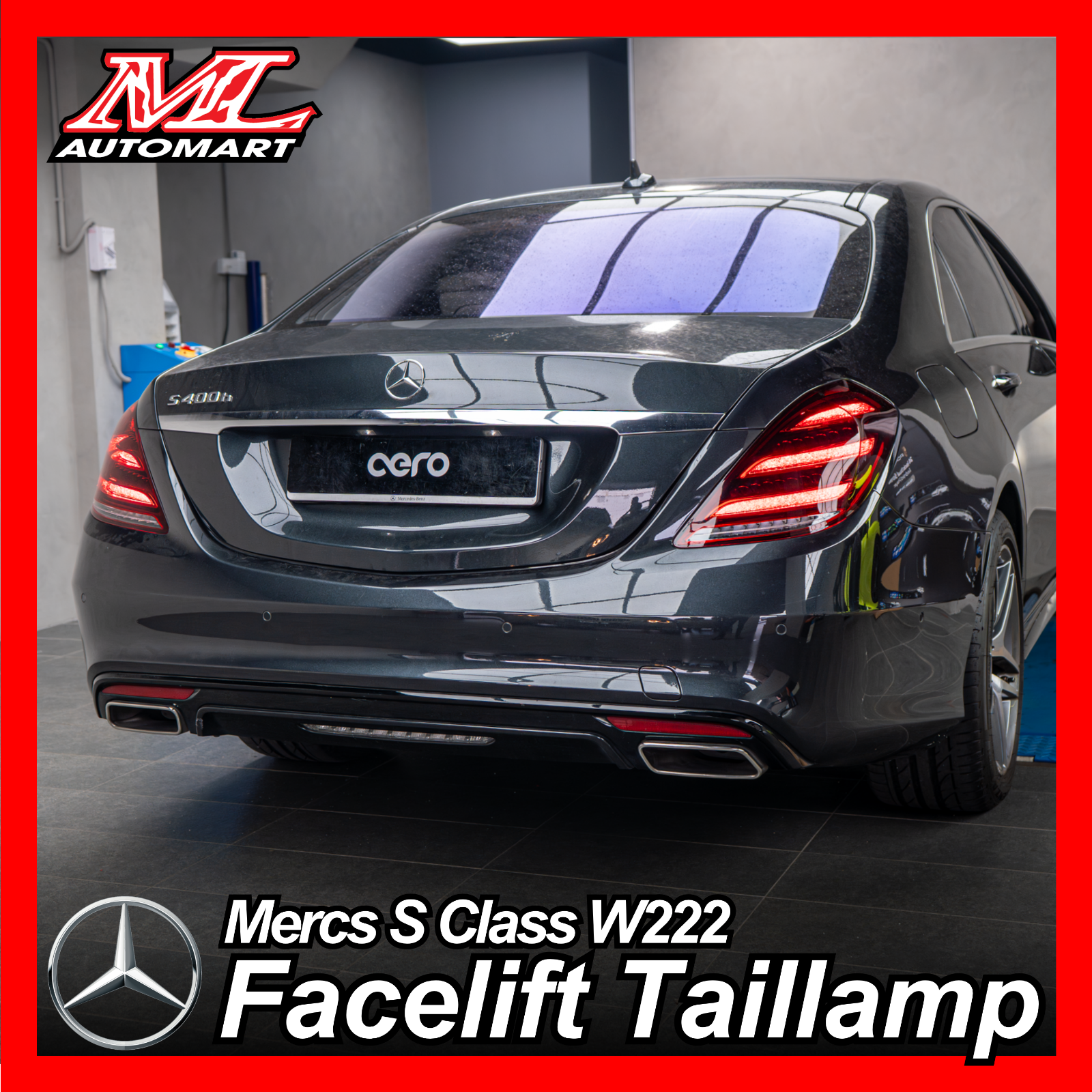 Mercedes Benz S Class W222 Facelift Taillamp